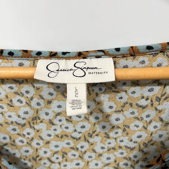 Jessica Simpson maternity floral blouse large - Picture 3 of 7